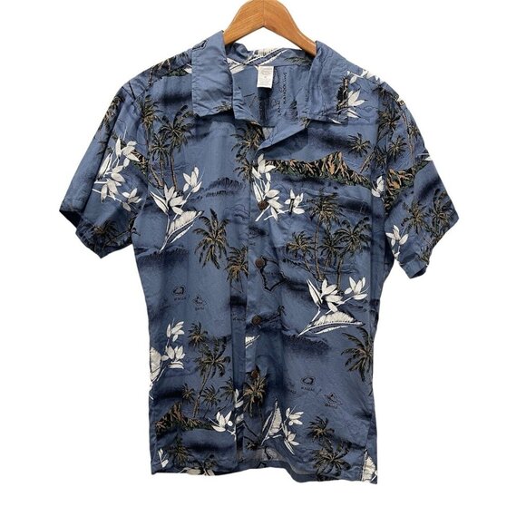 Palmwave Other - PALMWAVE Hawaiian Men's Shirt Medium Floral Short Sleeve Button Up 100% Cotton